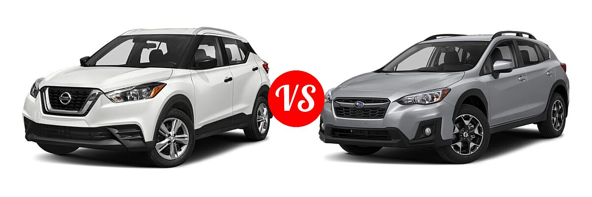 2020 Nissan Kicks SUV S / SV vs. 2020 Subaru Crosstrek SUV CVT / Limited / Manual / Premium - Front Left Comparison