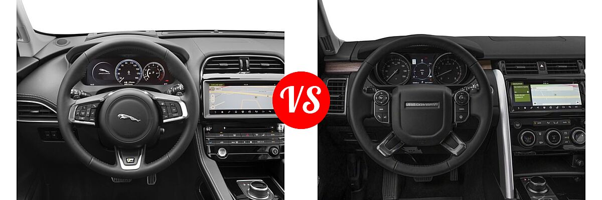 2017 Jaguar F-PACE SUV 35t R-Sport vs. 2017 Land Rover Discovery SUV Diesel HSE / HSE Luxury - Dashboard Comparison