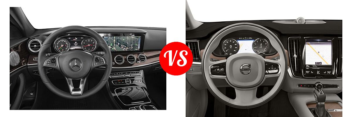 2018 Mercedes-Benz E-Class Sedan E 300 vs. 2018 Volvo S90 Sedan Inscription / Momentum - Dashboard Comparison