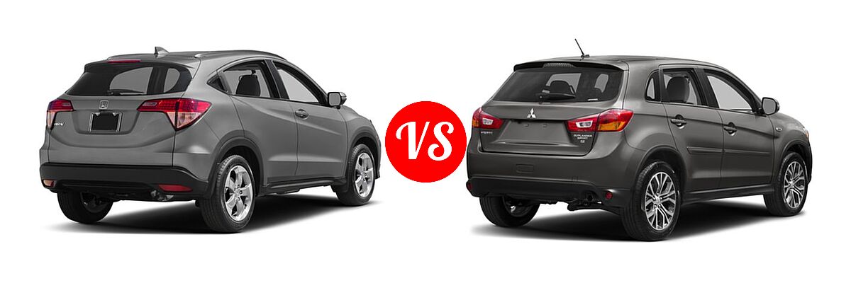 2017 Honda HR-V SUV EX-L Navi vs. 2017 Mitsubishi Outlander Sport SUV ES 2.0 / LE 2.0 / SE 2.4 - Rear Right Comparison