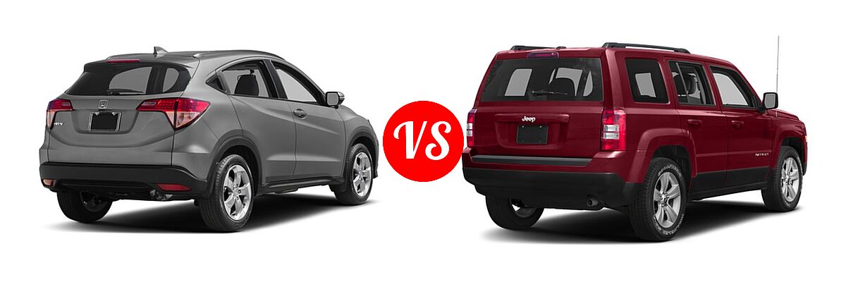 2017 Honda HR-V SUV EX-L Navi vs. 2017 Jeep Patriot SUV 75th Anniversary Edition / Sport / Sport SE - Rear Right Comparison