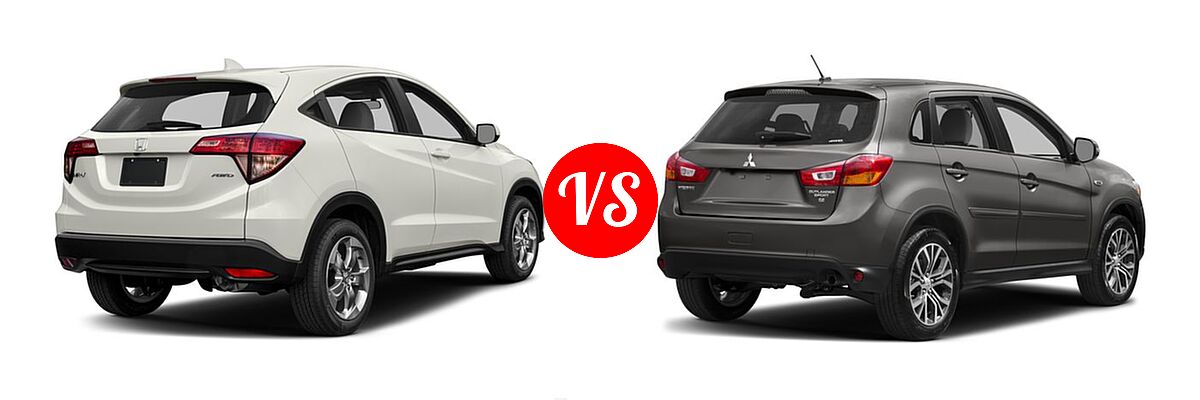 2017 Honda HR-V SUV LX vs. 2017 Mitsubishi Outlander Sport SUV ES 2.0 / LE 2.0 / SE 2.4 - Rear Right Comparison