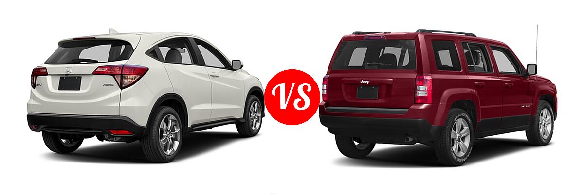 2017 Honda HR-V SUV LX vs. 2017 Jeep Patriot SUV 75th Anniversary Edition / Sport / Sport SE - Rear Right Comparison