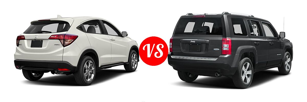 2017 Honda HR-V SUV LX vs. 2017 Jeep Patriot SUV High Altitude / Latitude - Rear Right Comparison