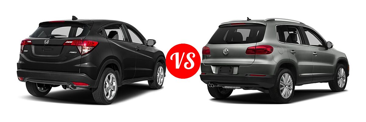2017 Honda HR-V SUV EX vs. 2017 Volkswagen Tiguan Limited SUV 2.0T 4MOTION / 2.0T FWD - Rear Right Comparison