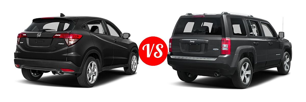 2017 Honda HR-V SUV EX vs. 2017 Jeep Patriot SUV High Altitude / Latitude - Rear Right Comparison