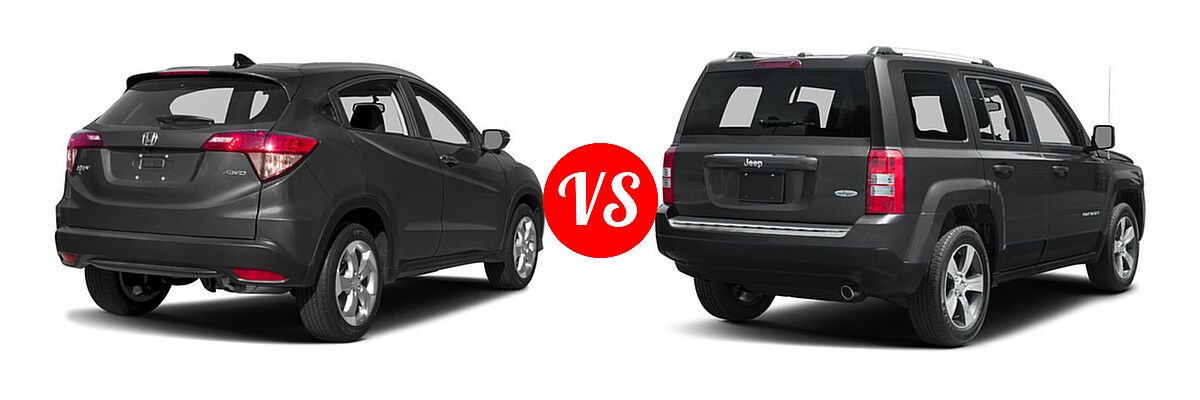 2017 Honda HR-V SUV EX-L Navi vs. 2017 Jeep Patriot SUV High Altitude / Latitude - Rear Right Comparison