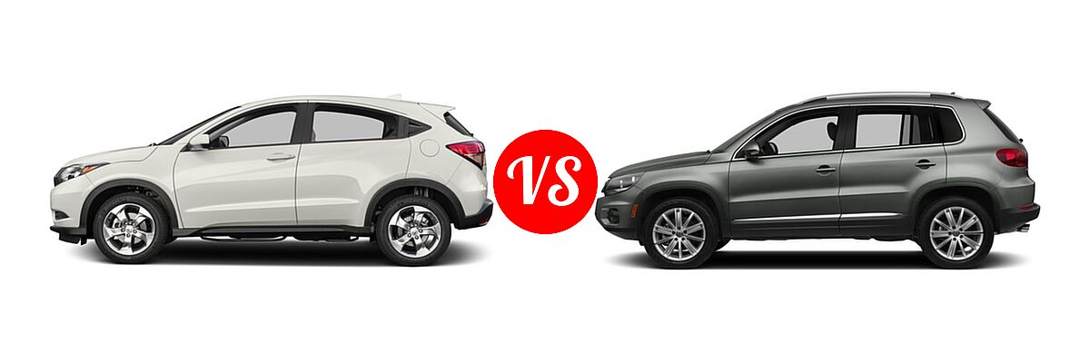 2017 Honda HR-V SUV LX vs. 2017 Volkswagen Tiguan Limited SUV 2.0T 4MOTION / 2.0T FWD - Side Comparison