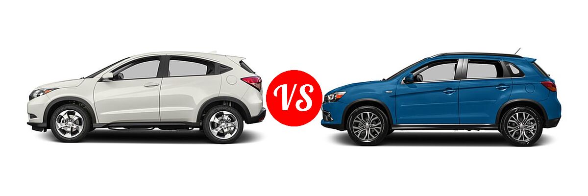 2017 Honda HR-V SUV LX vs. 2017 Mitsubishi Outlander Sport SUV SEL 2.4 - Side Comparison