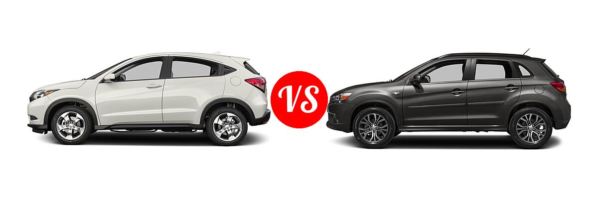2017 Honda HR-V SUV LX vs. 2017 Mitsubishi Outlander Sport SUV GT 2.4 - Side Comparison