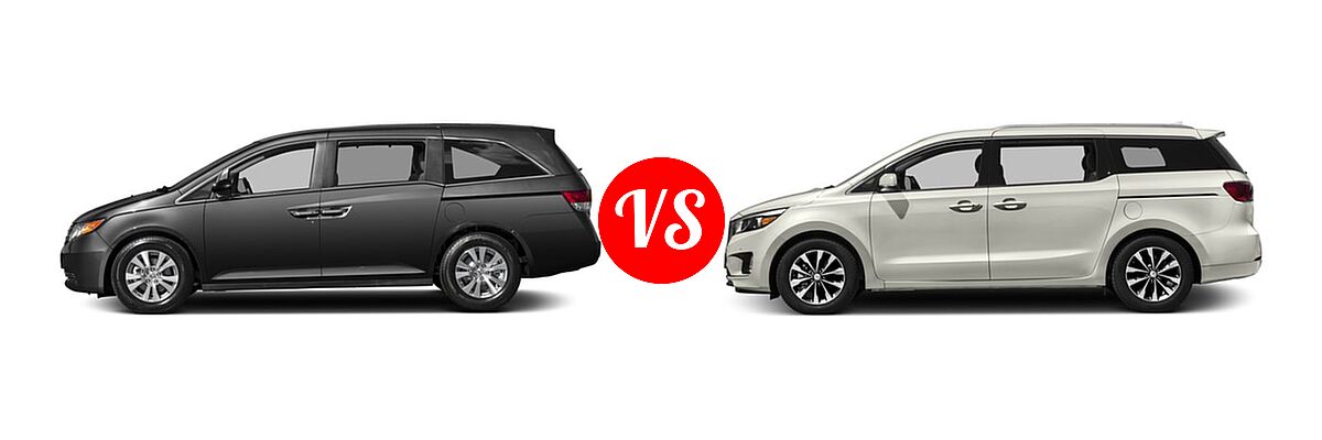 2017 Honda Odyssey Minivan EX vs. 2017 Kia Sedona Minivan EX / SX - Side Comparison