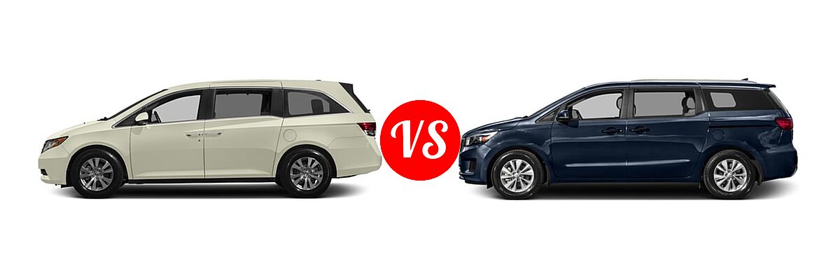 2017 Honda Odyssey Minivan SE vs. 2017 Kia Sedona Minivan L / LX - Side Comparison