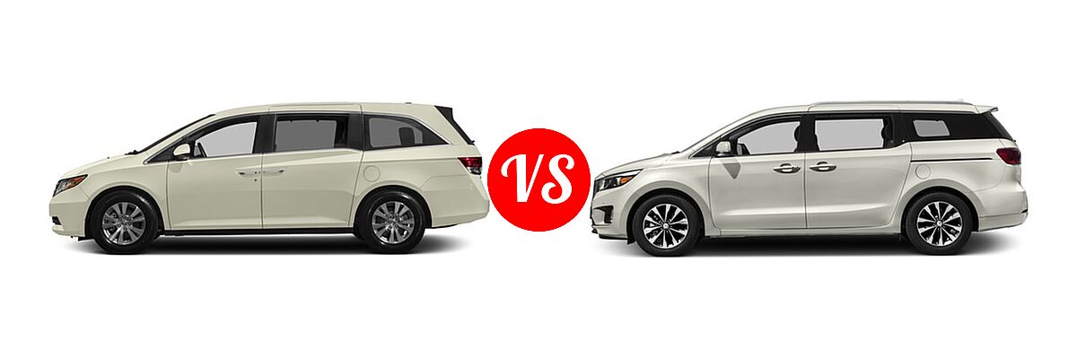2017 Honda Odyssey Minivan SE vs. 2017 Kia Sedona Minivan EX / SX - Side Comparison
