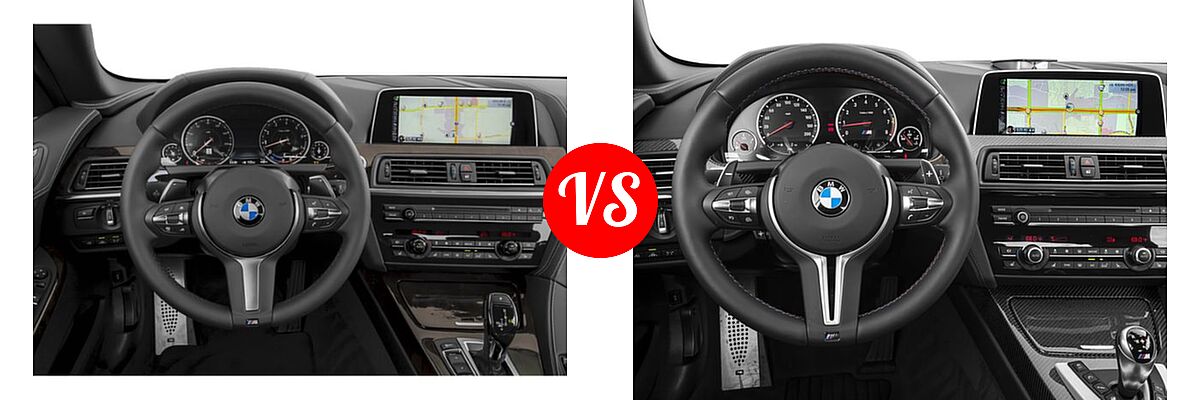 2018 BMW 6 Series Convertible 640i / 640i xDrive vs. 2018 BMW M6 Convertible Convertible - Dashboard Comparison