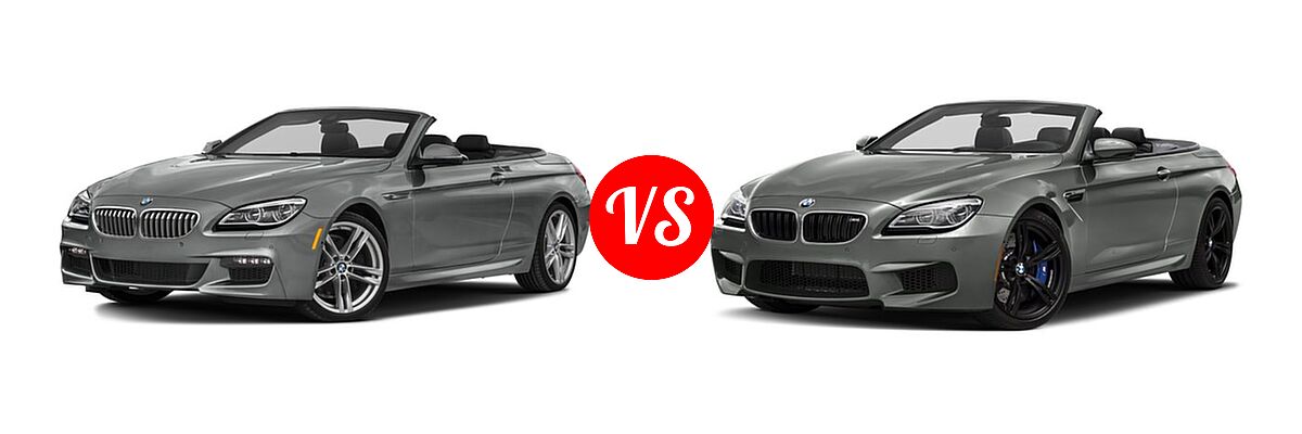 2018 BMW 6 Series Convertible 650i / 650i xDrive vs. 2018 BMW M6 Convertible Convertible - Front Left Comparison