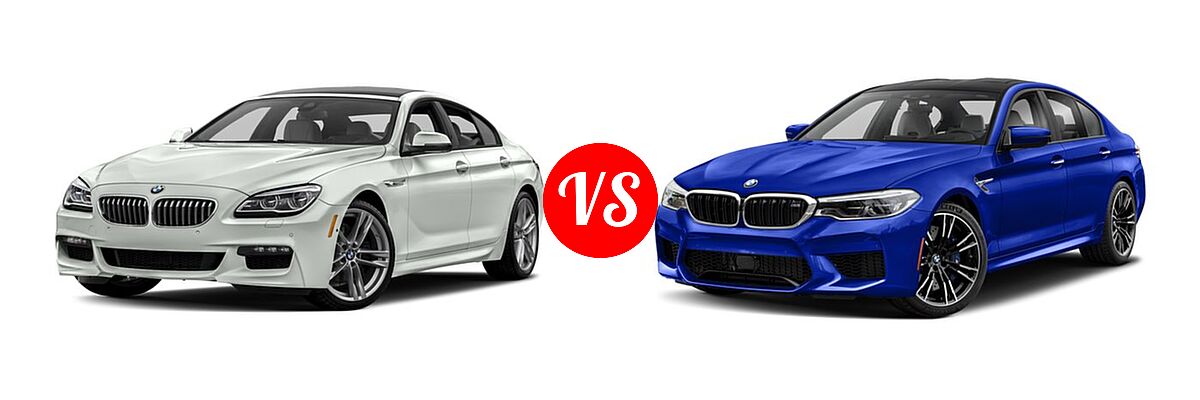 2018 BMW 6 Series Gran Coupe Sedan 650i / 650i xDrive vs. 2018 BMW M5 Sedan Sedan - Front Left Comparison