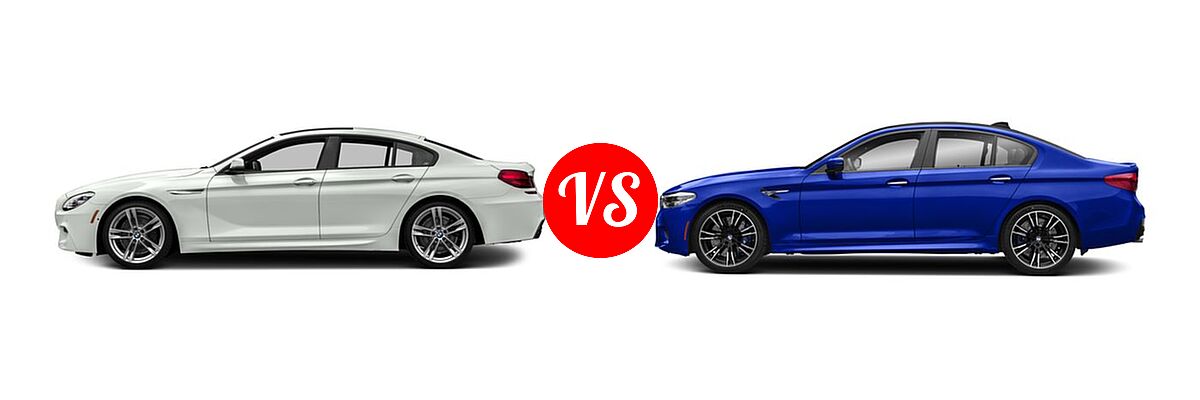2018 BMW 6 Series Gran Coupe Sedan 650i / 650i xDrive vs. 2018 BMW M5 Sedan Sedan - Side Comparison
