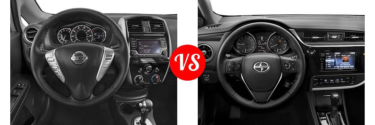 2016 Nissan Versa Note Hatchback S / S Plus / SV vs. 2016 Scion iM Hatchback 5dr HB CVT (GS) / 5dr HB CVT (Natl) / 5dr HB CVT (SE) / 5dr HB Man (GS) / 5dr HB Man (Natl) / 5dr HB Man (SE) - Dashboard Comparison