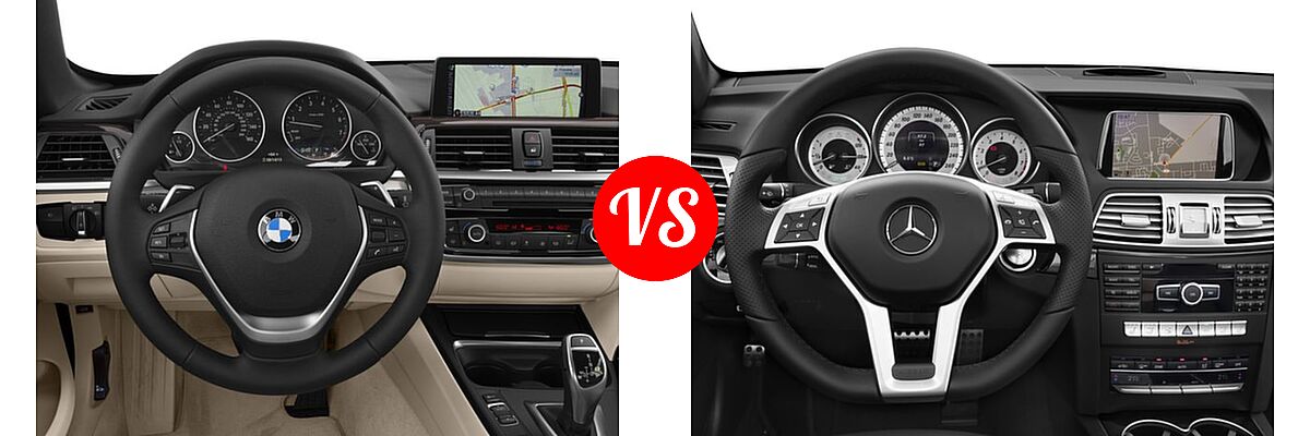 2017 BMW 4 Series Convertible 430i / 430i xDrive vs. 2017 Mercedes-Benz E-Class Convertible E 400 - Dashboard Comparison