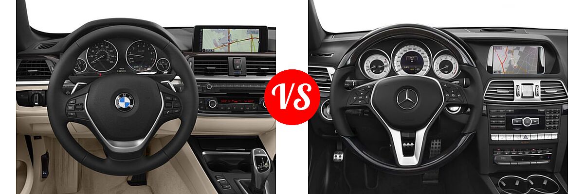 2017 BMW 4 Series Convertible 430i / 430i xDrive vs. 2017 Mercedes-Benz E-Class Convertible E 550 - Dashboard Comparison