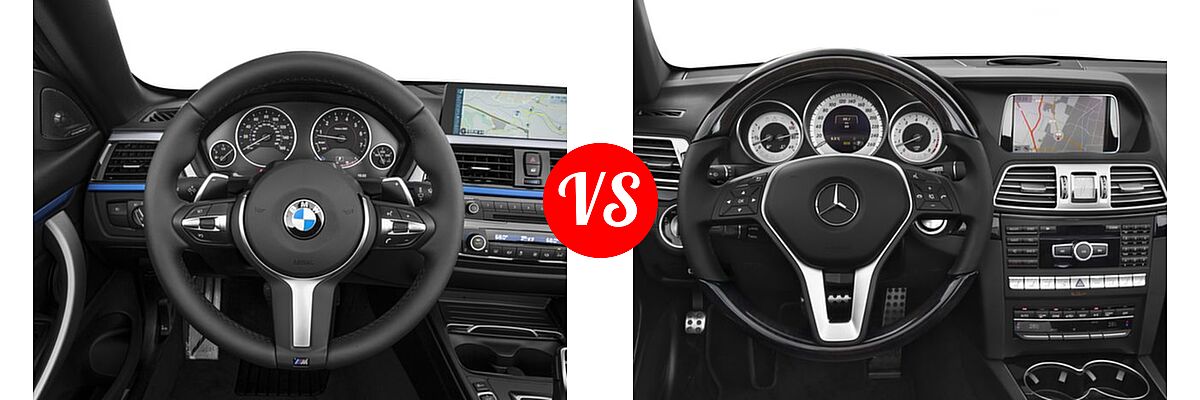 2017 BMW 4 Series Convertible 440i / 440i xDrive vs. 2017 Mercedes-Benz E-Class Convertible E 550 - Dashboard Comparison