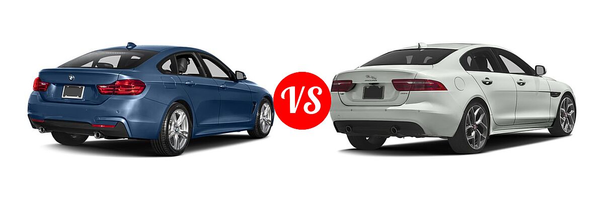 2017 BMW 4 Series Gran Coupe Sedan 440i / 440i xDrive vs. 2017 Jaguar XE Sedan 25t / 35t R-Sport - Rear Right Comparison