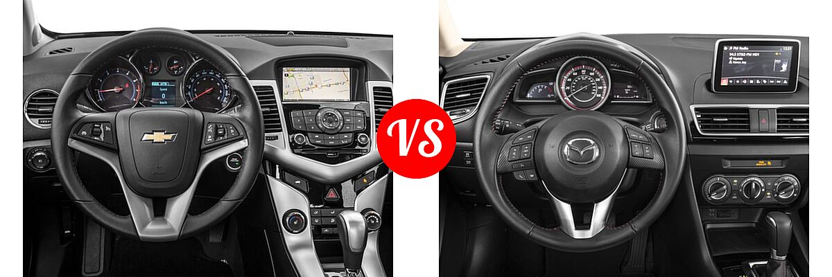 2016 Chevrolet Cruze Limited Sedan L vs. 2016 Mazda 3 Sedan i Touring - Dashboard Comparison