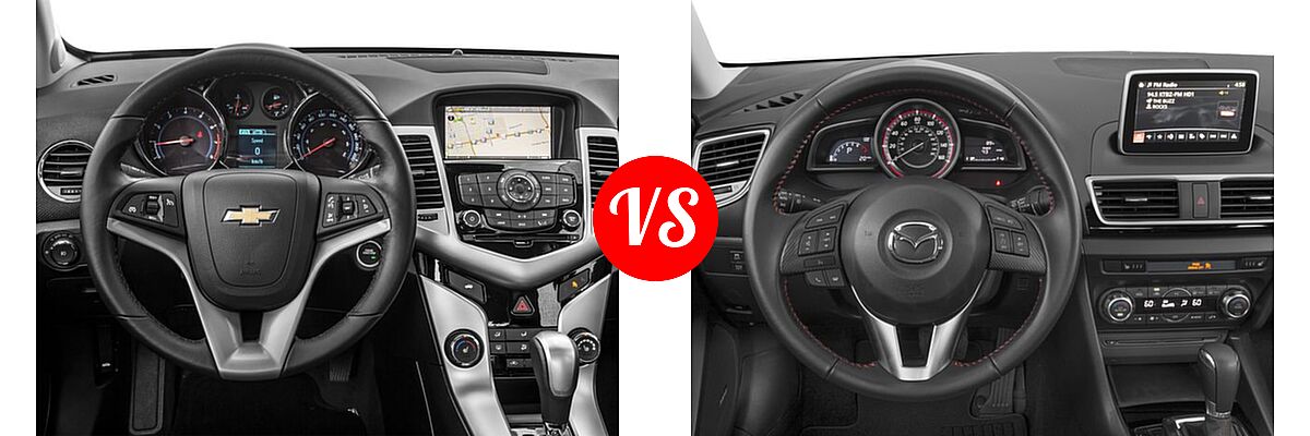 2016 Chevrolet Cruze Limited Sedan L vs. 2016 Mazda 3 Sedan i Grand Touring - Dashboard Comparison
