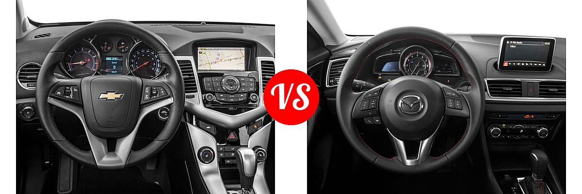 2016 Chevrolet Cruze Limited Sedan L vs. 2016 Mazda 3 Sedan s Grand Touring - Dashboard Comparison