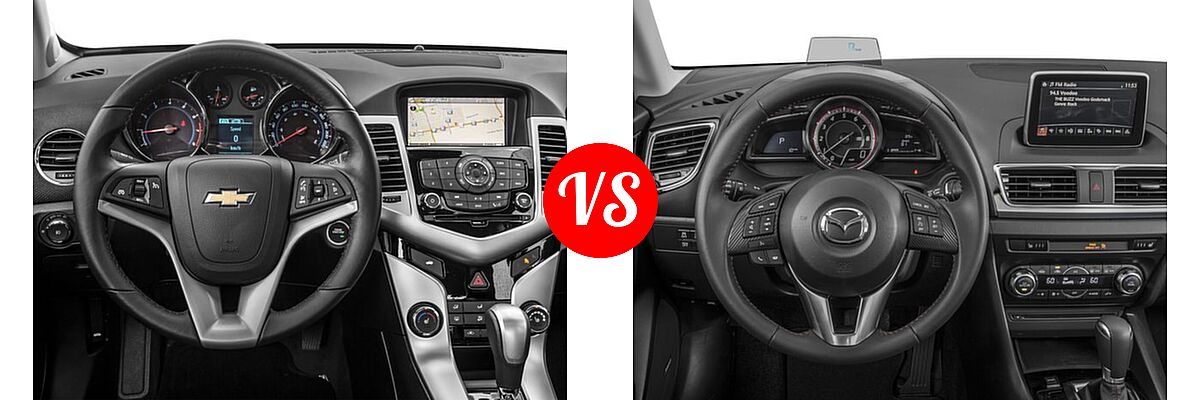 2016 Chevrolet Cruze Limited Sedan L vs. 2016 Mazda 3 Sedan s Touring - Dashboard Comparison