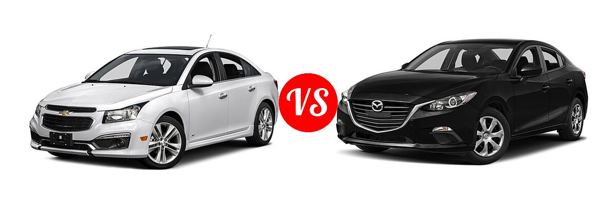 2016 Chevrolet Cruze Limited Sedan L vs. 2016 Mazda 3 Sedan i Sport - Front Left Comparison