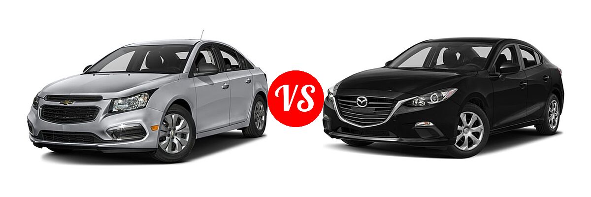 2016 Chevrolet Cruze Limited Sedan LS vs. 2016 Mazda 3 Sedan i Sport - Front Left Comparison