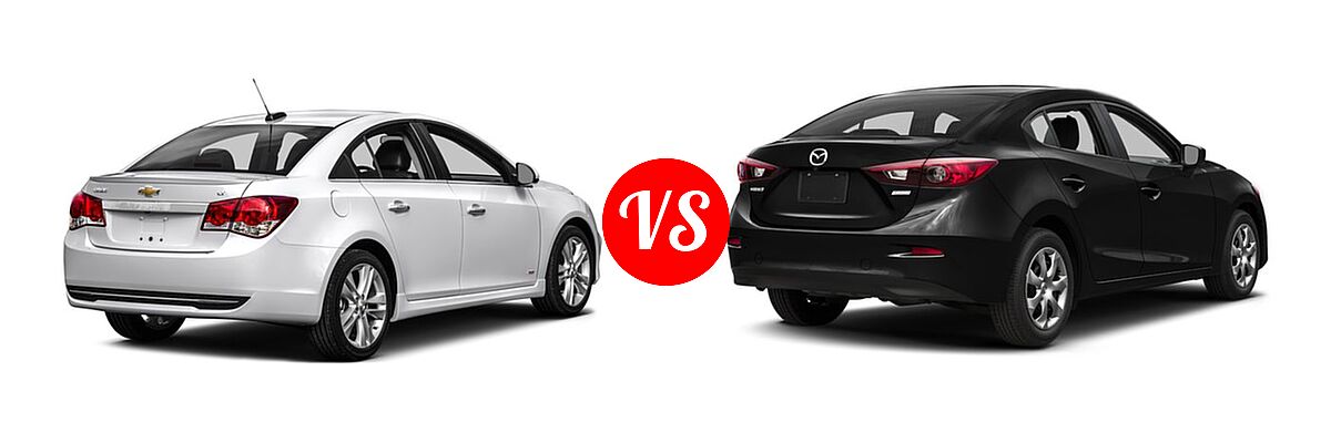 2016 Chevrolet Cruze Limited Sedan L vs. 2016 Mazda 3 Sedan i Sport - Rear Right Comparison