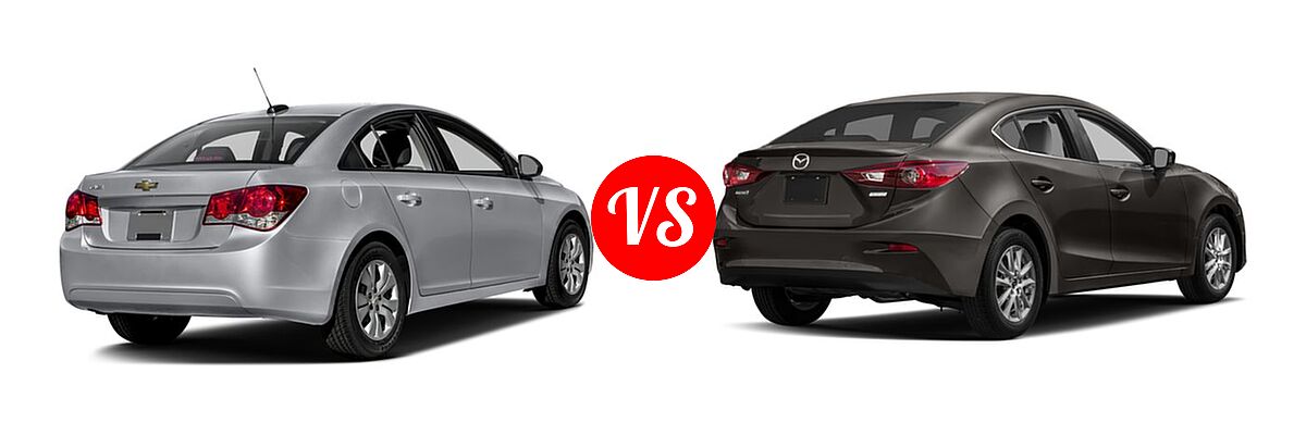 2016 Chevrolet Cruze Limited Sedan LS vs. 2016 Mazda 3 Sedan i Touring - Rear Right Comparison