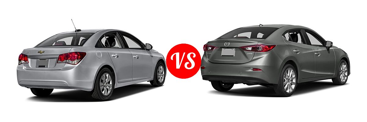 2016 Chevrolet Cruze Limited Sedan LS vs. 2016 Mazda 3 Sedan s Touring - Rear Right Comparison