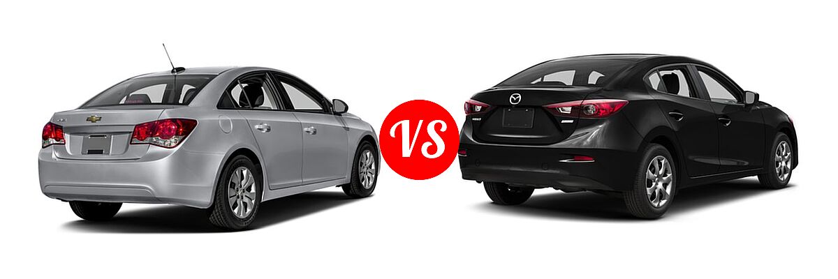 2016 Chevrolet Cruze Limited Sedan LS vs. 2016 Mazda 3 Sedan i Sport - Rear Right Comparison