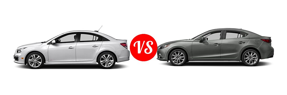 2016 Chevrolet Cruze Limited Sedan L vs. 2016 Mazda 3 Sedan s Touring - Side Comparison