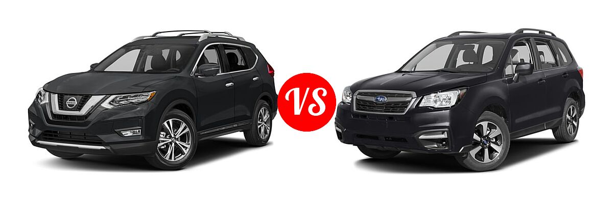 2017 Nissan Rogue SUV SL vs. 2017 Subaru Forester SUV Premium - Front Left Comparison