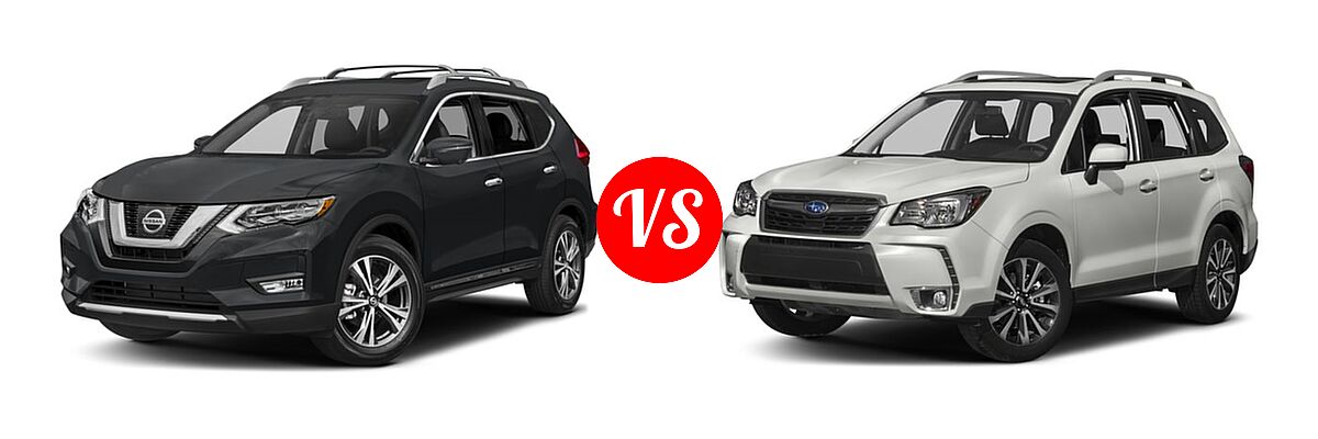 2017 Nissan Rogue SUV SL vs. 2017 Subaru Forester SUV Premium - Front Left Comparison