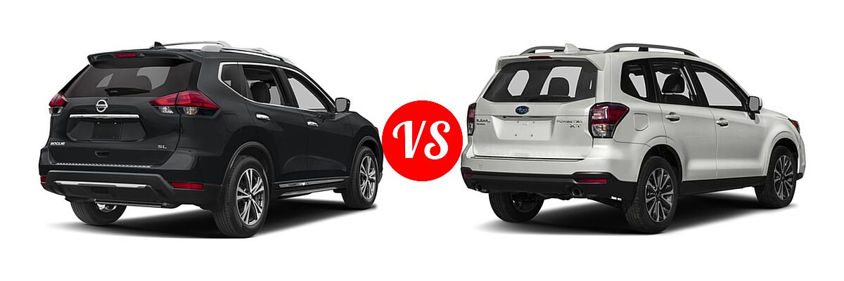 2017 Nissan Rogue SUV SL vs. 2017 Subaru Forester SUV Premium - Rear Right Comparison