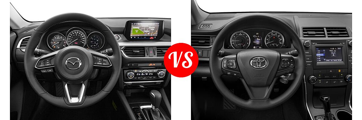 2017 Mazda 6 Sedan Sport vs. 2017 Toyota Camry Sedan LE / XLE - Dashboard Comparison