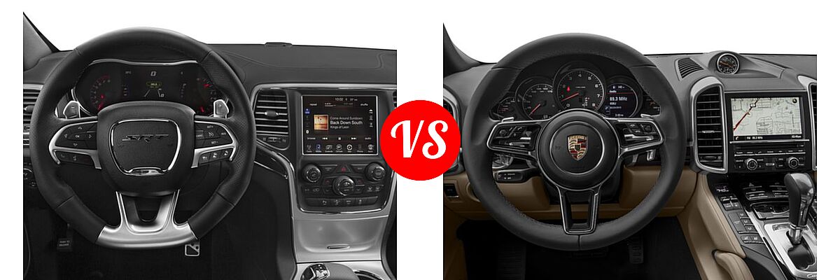2016 Jeep Grand Cherokee SRT SUV SRT vs. 2016 Porsche Cayenne SUV Diesel Diesel - Dashboard Comparison