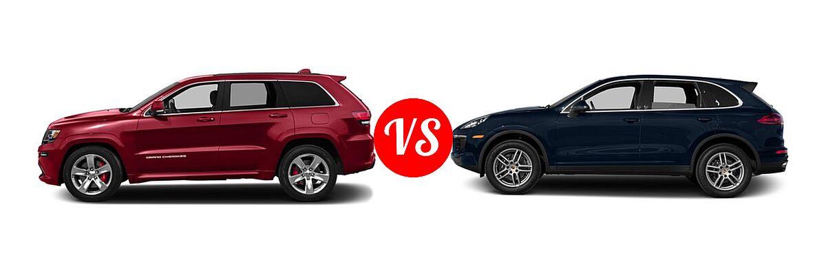 2016 Jeep Grand Cherokee SRT SUV SRT vs. 2016 Porsche Cayenne SUV Diesel Diesel - Side Comparison