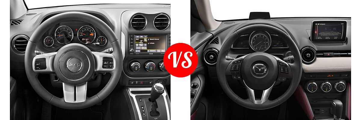 2016 Jeep Compass SUV High Altitude Edition vs. 2016 Mazda CX-3 SUV Grand Touring - Dashboard Comparison