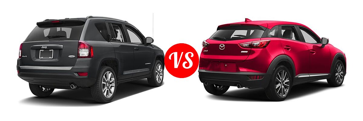 2016 Jeep Compass SUV High Altitude Edition vs. 2016 Mazda CX-3 SUV Grand Touring - Rear Right Comparison