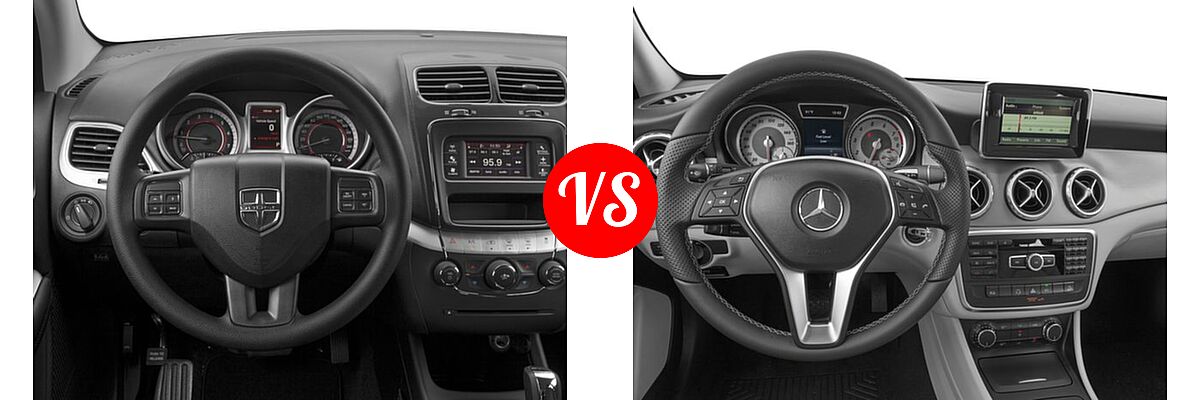 2017 Dodge Journey SUV SE vs. 2017 Mercedes-Benz GLA-Class SUV GLA 250 - Dashboard Comparison