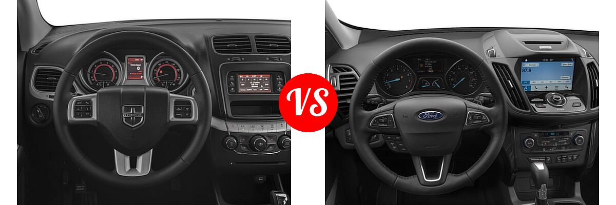 2017 Dodge Journey SUV SXT vs. 2017 Ford Escape SUV Titanium - Dashboard Comparison