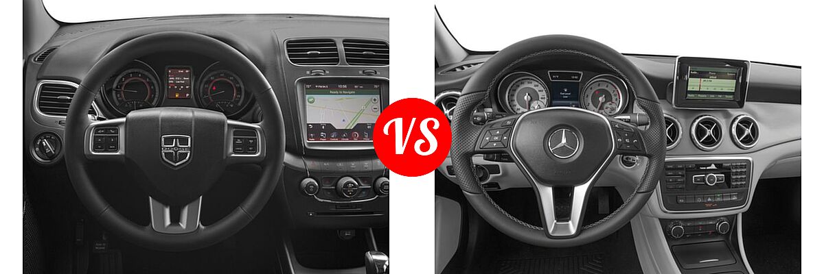 2017 Dodge Journey SUV Crossroad / Crossroad Plus vs. 2017 Mercedes-Benz GLA-Class SUV GLA 250 - Dashboard Comparison