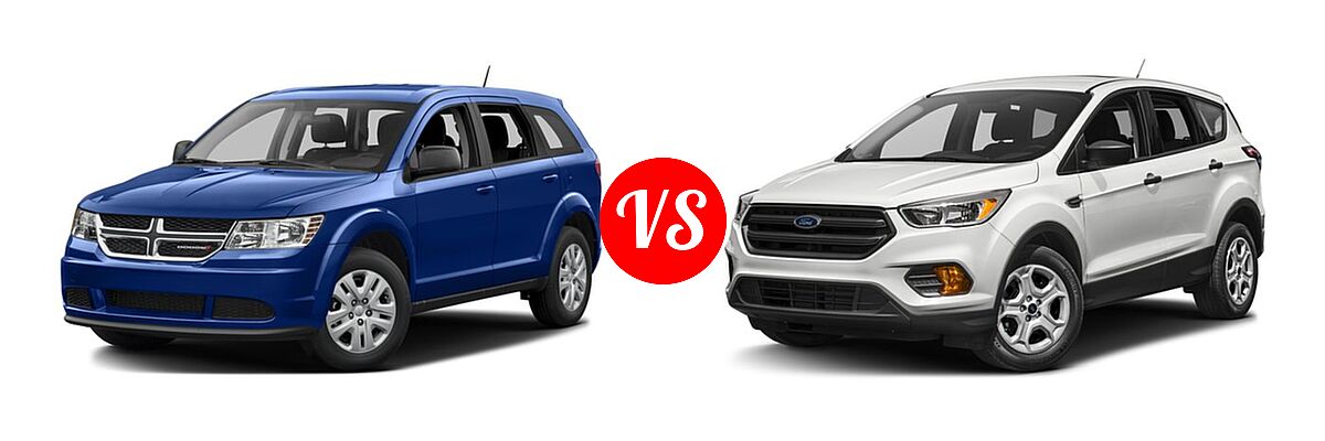 2017 Dodge Journey SUV SE vs. 2017 Ford Escape SUV S / SE - Front Left Comparison