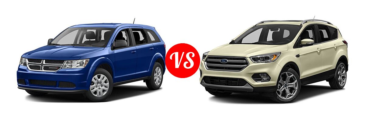 2017 Dodge Journey SUV SE vs. 2017 Ford Escape SUV Titanium - Front Left Comparison